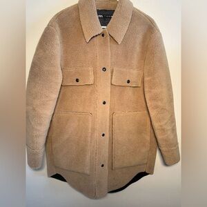 Zara Camel Sherpa Coat